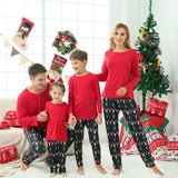 Family Matching Home Red Autumn Christmas Pajamas