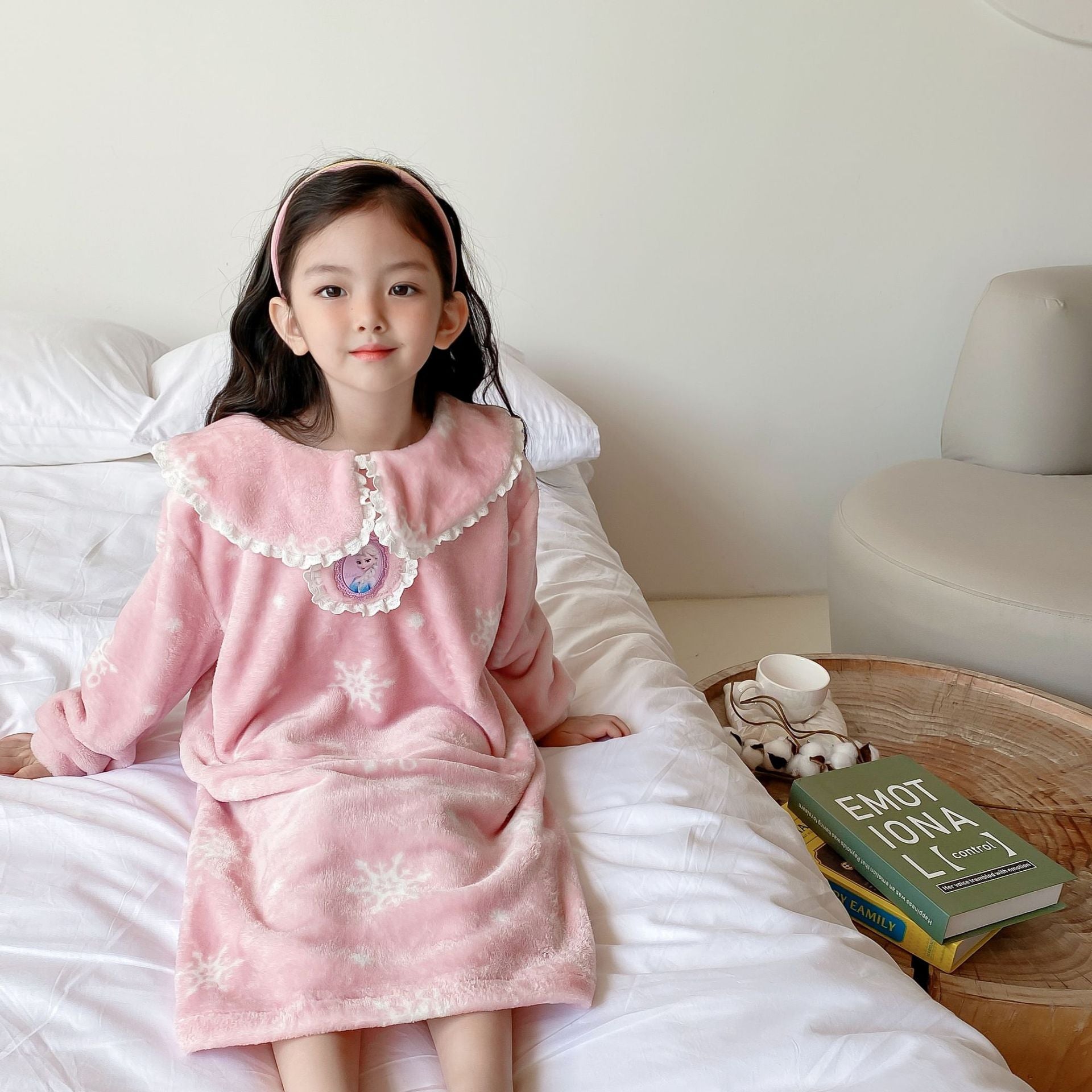 Baby Kid Girls Pajamas Coral Fleece Thickened Sleepwear