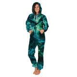 Family Matching Star Digital Print Fashion Zipper Long Sleeve Pajamas