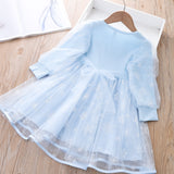 Kid Baby Girl Princess Aisha Frozen Snowflake Gauze Dresses
