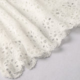 Family Matching Summer Sexy Lace Round Collar Flounces Quarter Sleeve Dresses