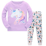 Kid Girl Air Conditioning Cotton Long Sleeve Threaded Pajamas