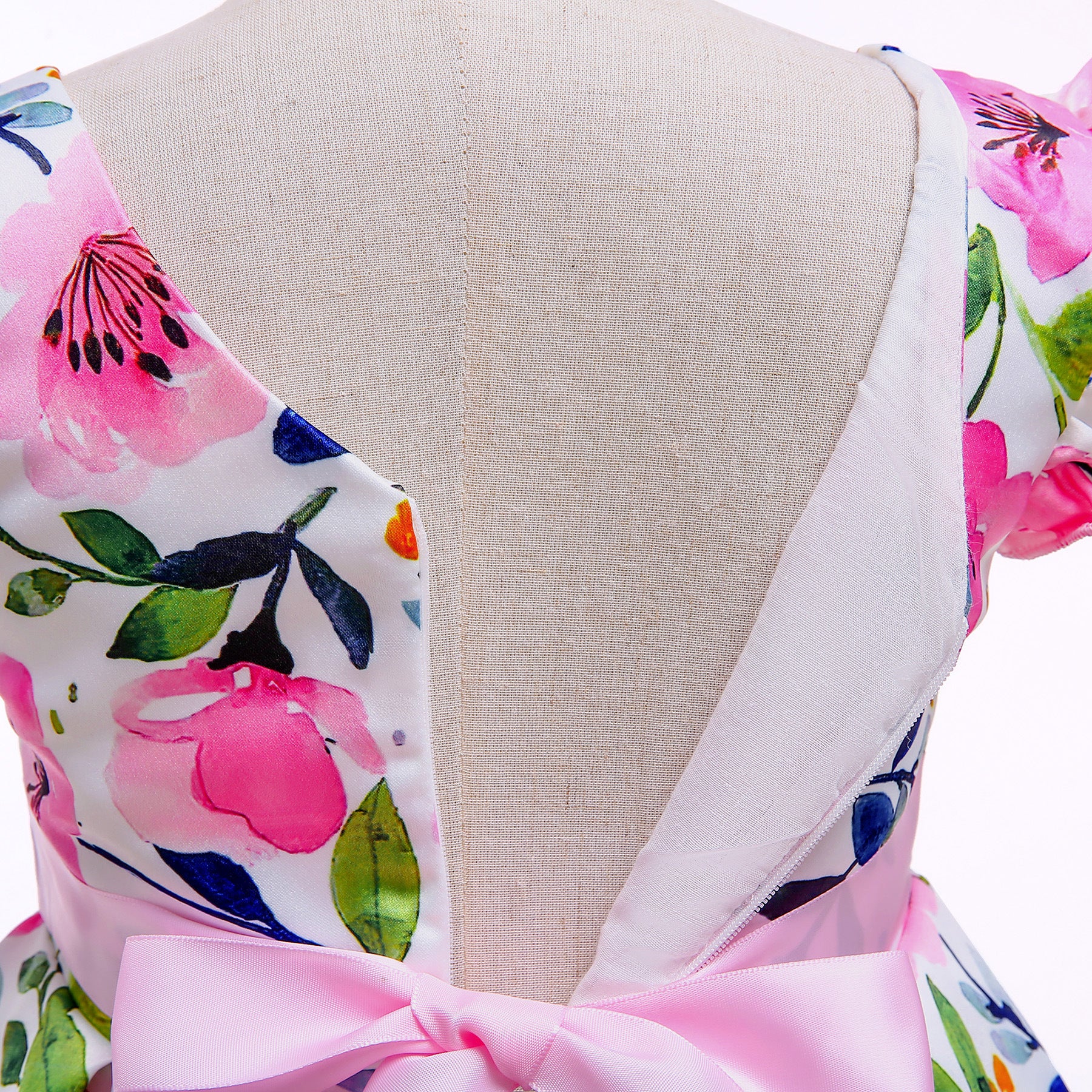 Kid Baby Girls Floral Print Princess Flying Sleeves Dresses