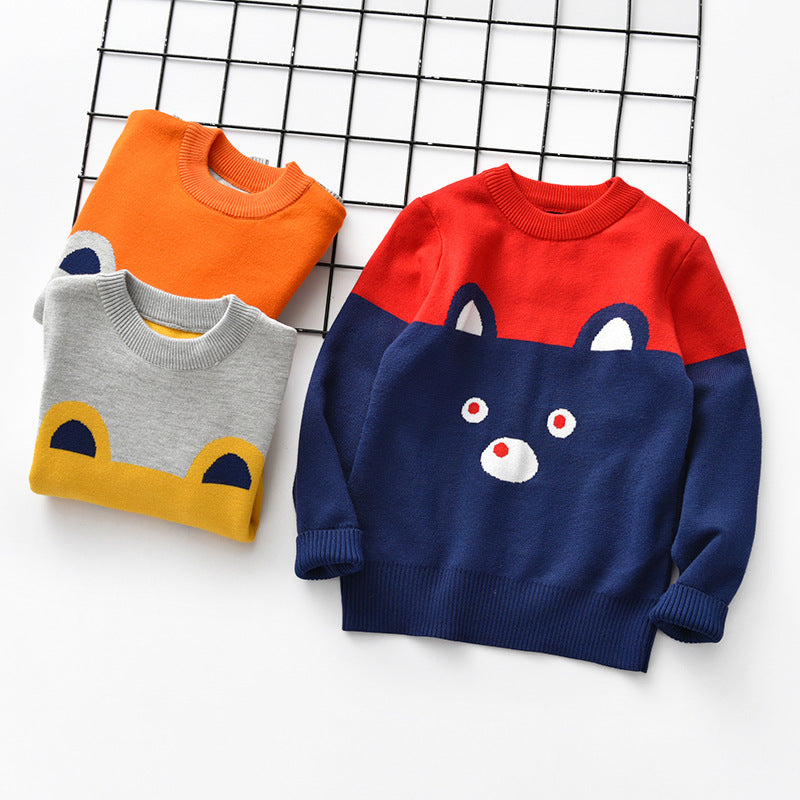 Kid Baby Girl Knit Pullover Autumn Christmas Jacquard Sweater
