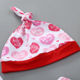 Baby Girl Long Sleeve Valentine's Day Spring 3 Pcs Set