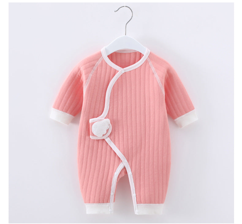 Baby Autumn Winter Warm Butterfly Nascent Cotton Rompers