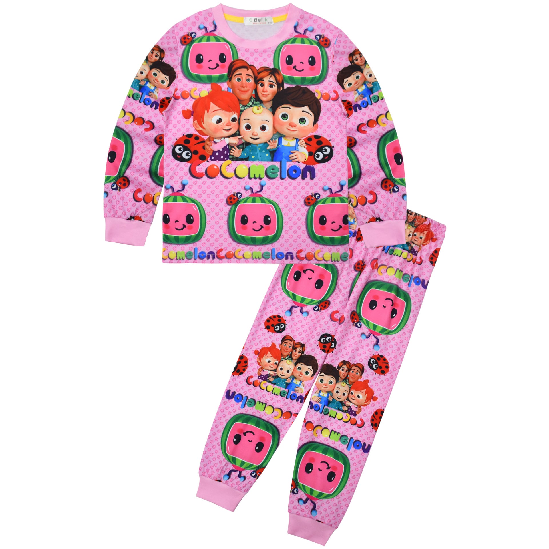 Kid Girl Home Wear Pajamas Long Sleeve Cartoon Pajamas