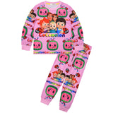 Kid Girl Home Wear Pajamas Long Sleeve Cartoon Pajamas