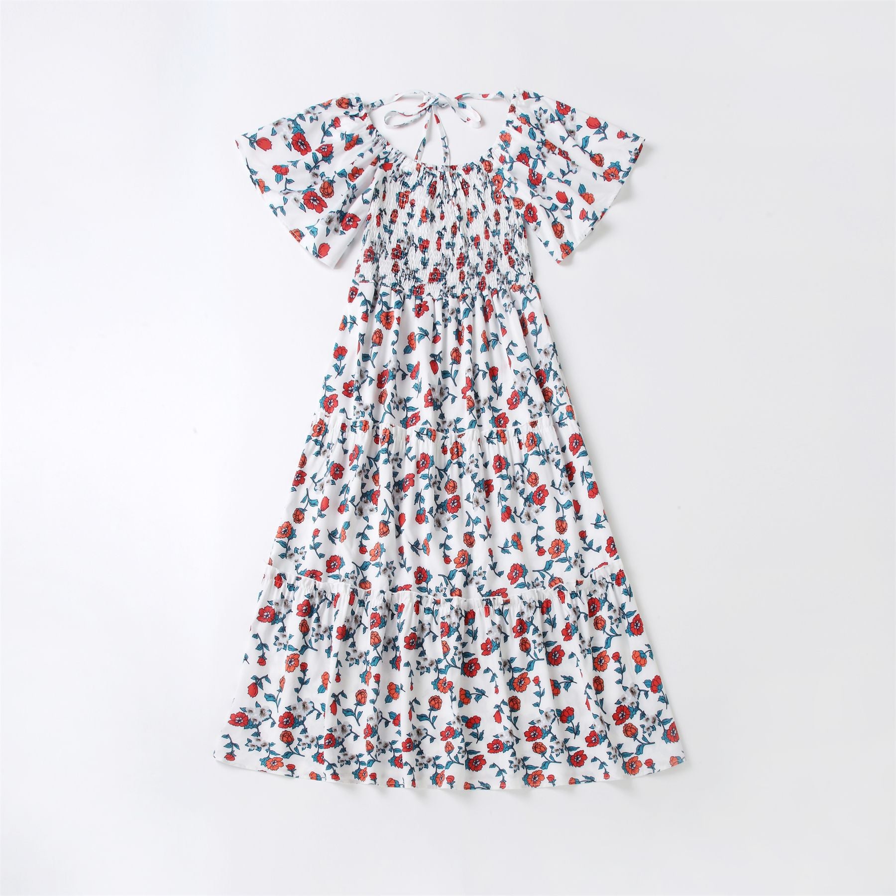 Family Matching Parent-child Flower Print Swing Dress