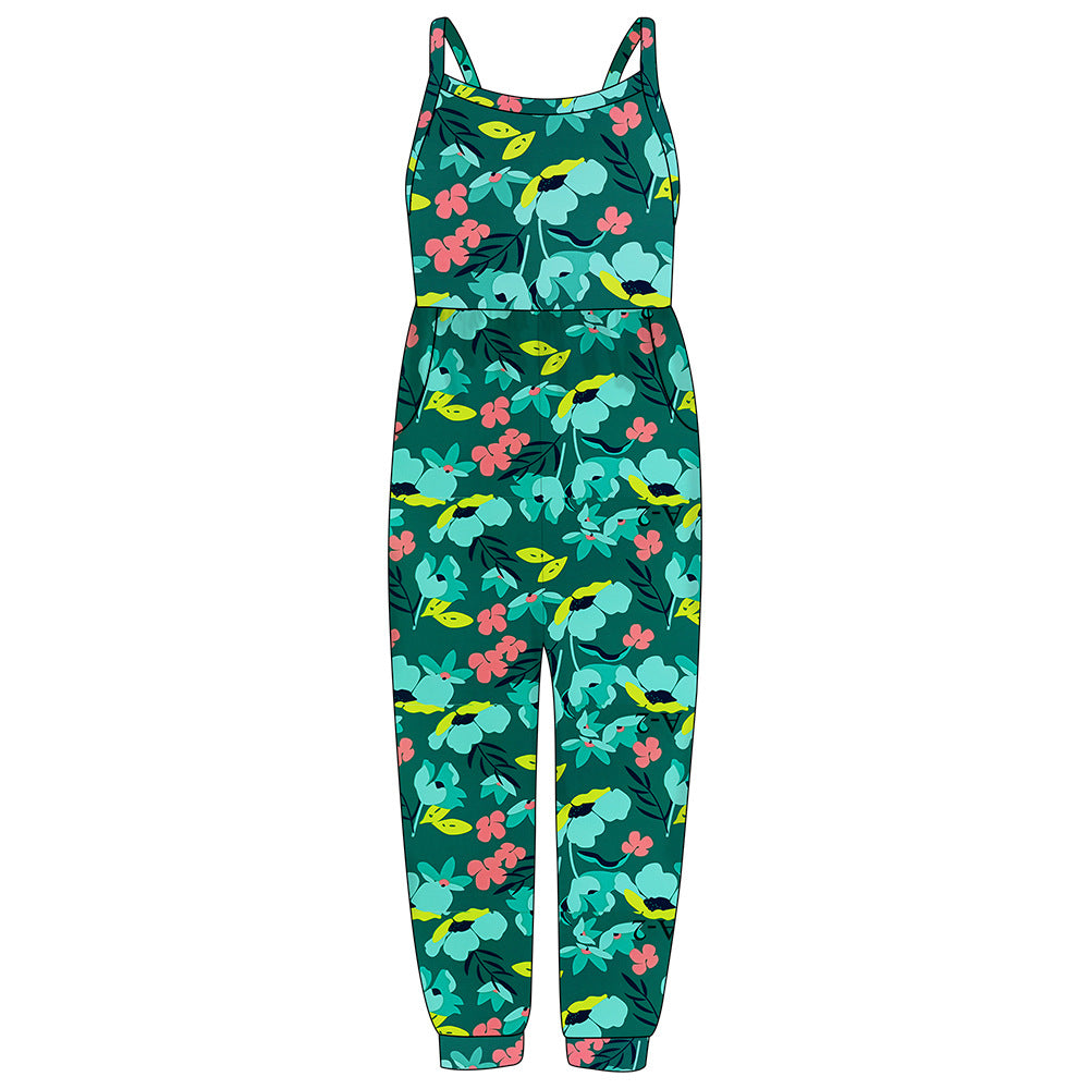 Kid Baby Girl Jumpsuit Long Suspenders Loose Pants