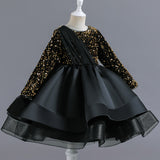 Kid Girl Net Yarn Bow Pommel Performance Princess Dresses