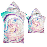 Adult Microfiber Fabric Marble Bath Towels  Bathrobe Cloaks Pajamas
