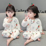 Baby Girl One-piece Autumn Winter Fleece Thickened Flannel Pajamas