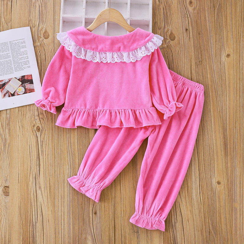 Kid Baby Girl Sleepwear Long Sleeve Homewear Nightgown Pajamas
