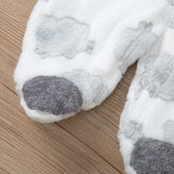 Baby Girl Boy One-piece Wrap Foot Winter Cashmere Lamb Rompers