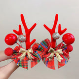 Kid Girl Christmas Hair Clip Small Antler Clip Elk Headdress Three-dimensional Headwear