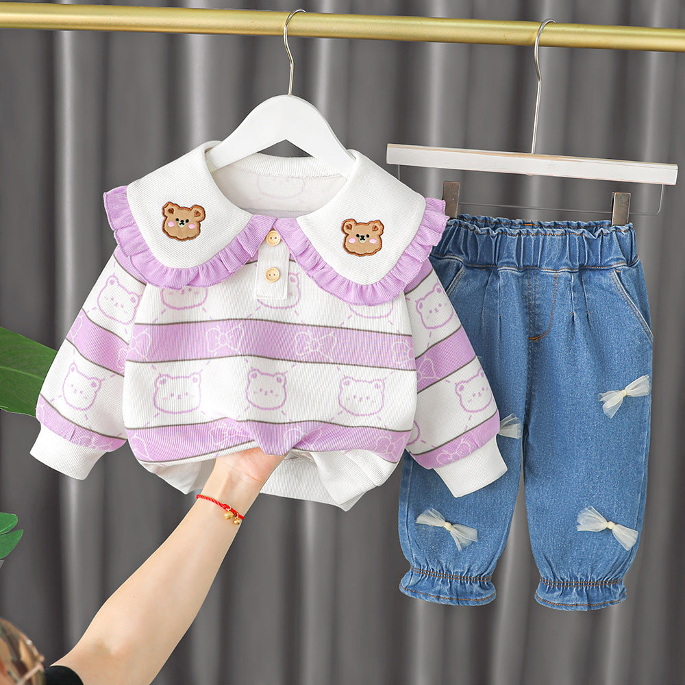 Kid Baby Girl Western Casual Fashion 2 Pcs Set