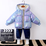 Kid Padded Down Winter Reflective Washless Cotton Lamb Fleece Coat