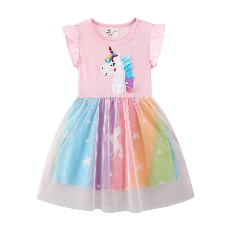 Kid Baby Girl Summer Unicorn Casual Dress