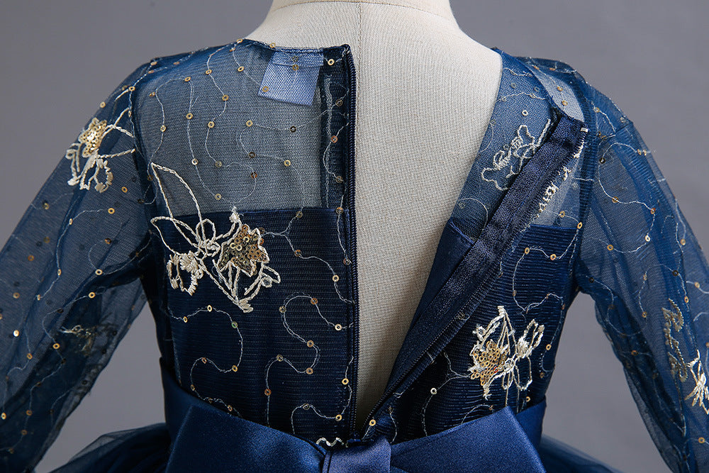 Kid Girl Princess Foreign Long Sleeve Dress