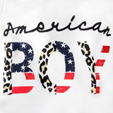 Kid Baby Girls Mosaic Pattern Letter Short Sleeve 2 Pcs Sets