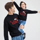 Family Matching Christmas Round Neck Warm Long Sleeved Shirts