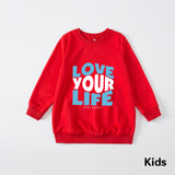Family Matching Parent-child Father-son Round Neck Long Sleeves Shirts
