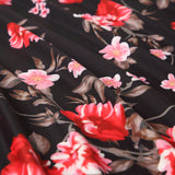 Family Matching Mother Daughter Long Sleeve Flower Print Dresses