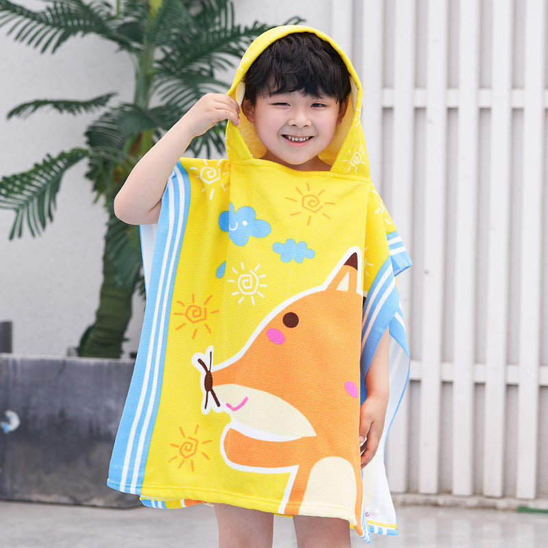 Kid Baby Bath Towel Microfiber Cotton Hooded Beach Soft Poncho Pajamas