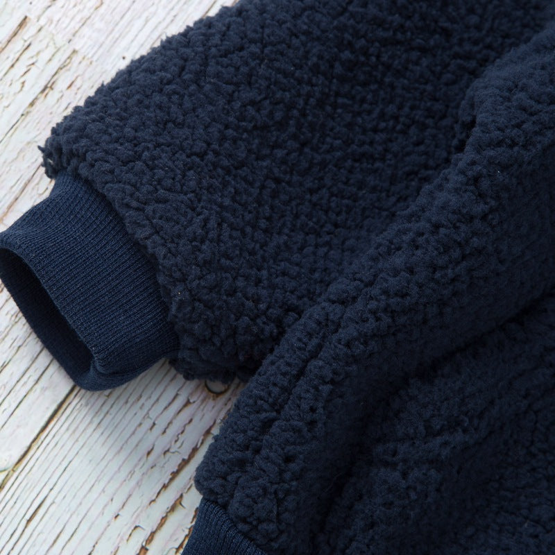 Baby Boys Zipper Cardigan Winter Cute Bear Furry Coat