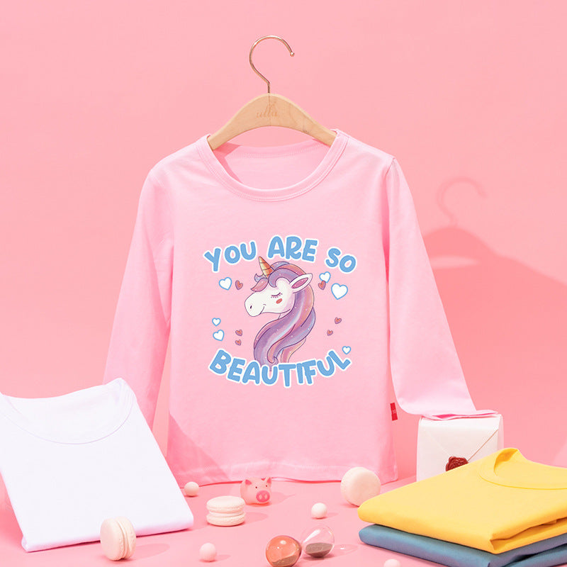 Kid Baby Girls Bottom Solid Color Fall Trend Cotton T-Shirt