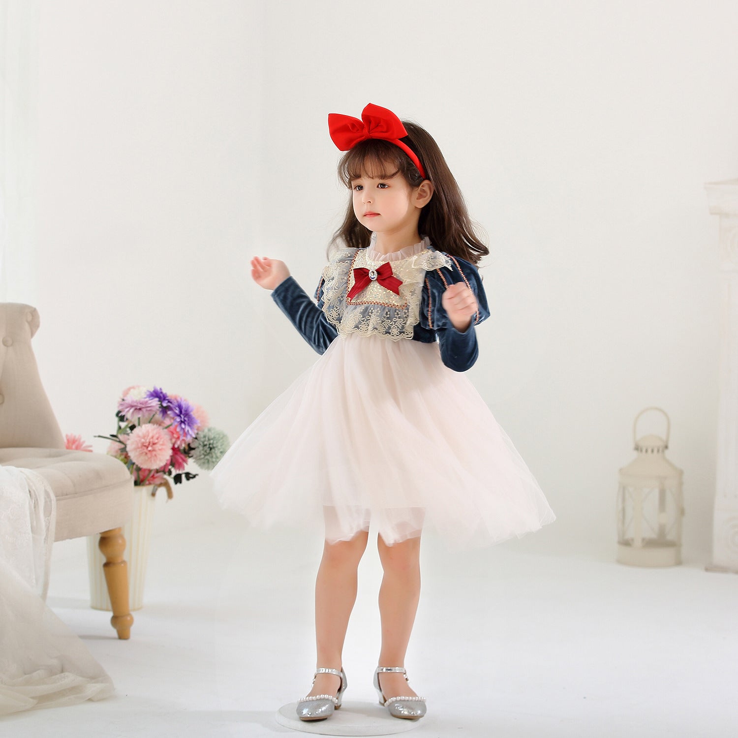 Kid Baby Girl Puffy Western Style Dress