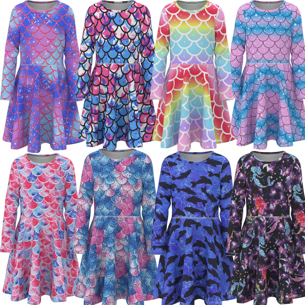 Kid Baby Girl Princess Mermaid Animal Unicorn Dress