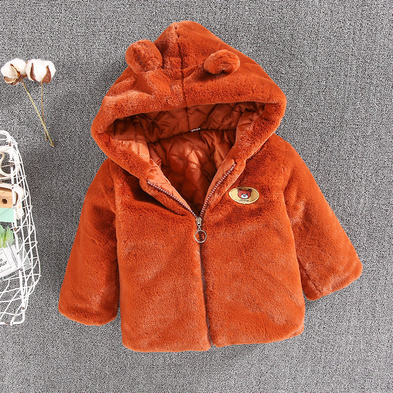 Kid Baby Boy Girl Autumn Winter Wool Warm Coats