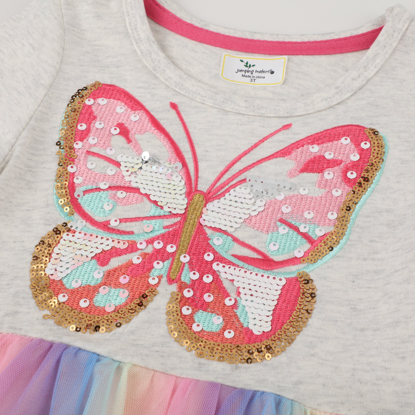 Kid Baby Girls Spring Unicorn Sequined Gauze Dresses