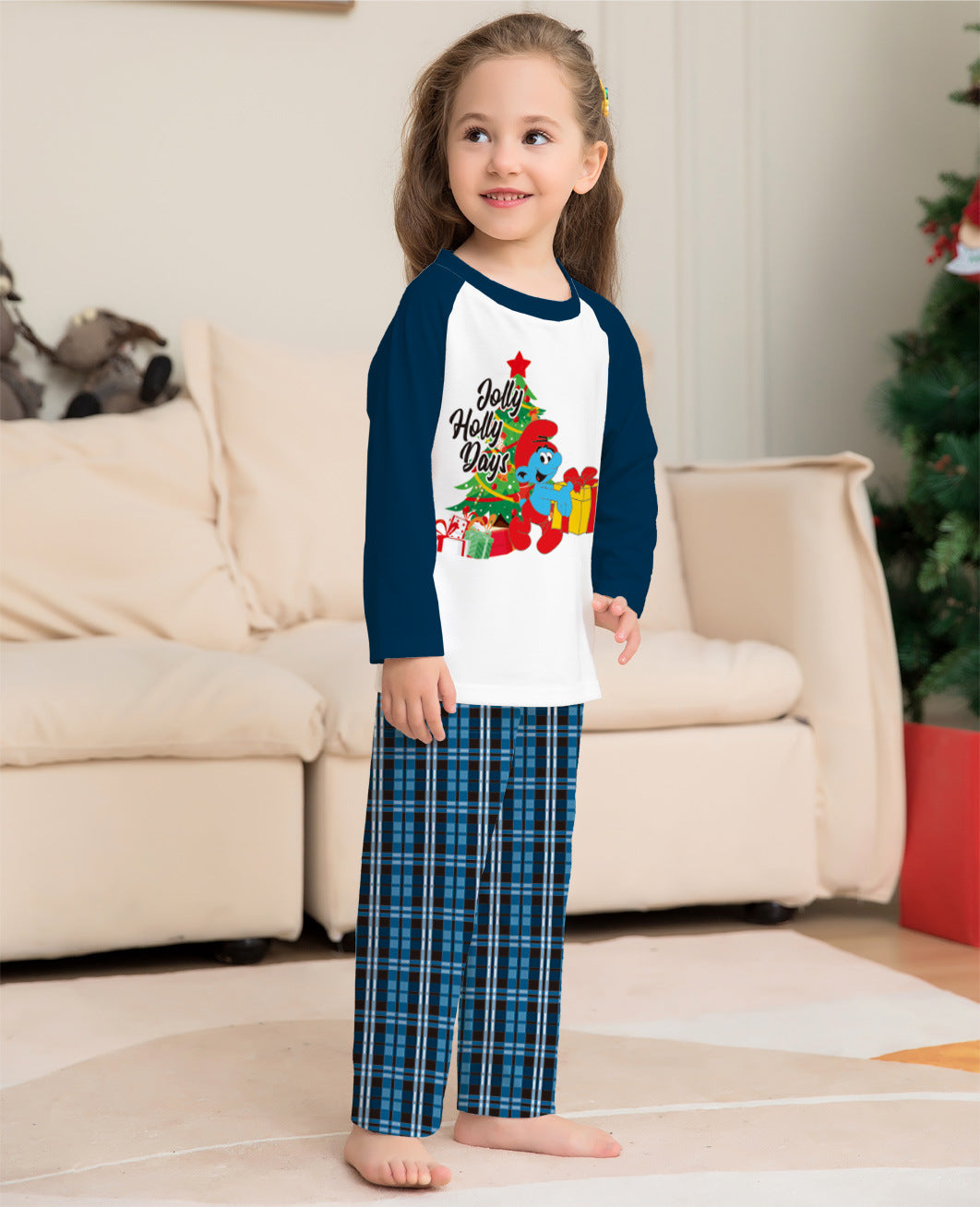 Family Matching Christmas Letter Parent-child Printed Housewear Pajamas