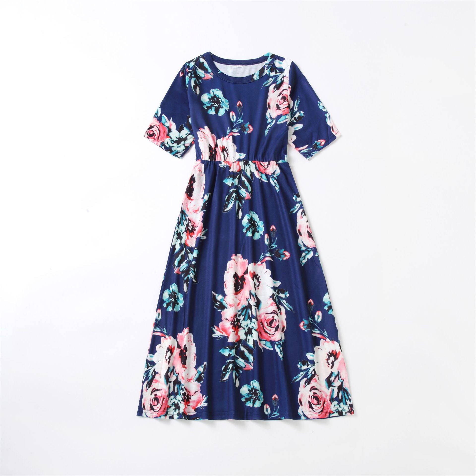 Family Matching Parent-child Printed Long Dresses