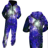 Family Matching Star Digital Print Fashion Zipper Long Sleeve Pajamas