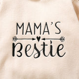 Kid Baby Girl Pullover Letter Embroidered Leopard Stitched Hoodie