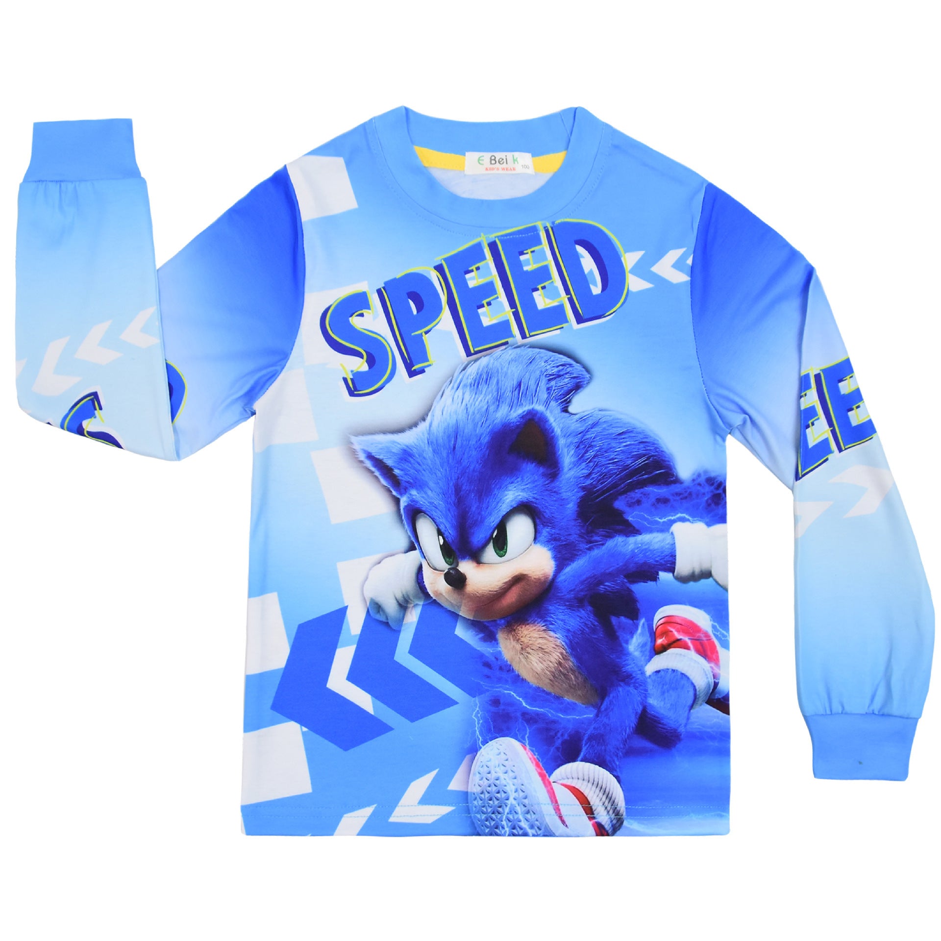 Kid Boy Long-sleeved Home Suit Sonic Hedgehog Pajamas