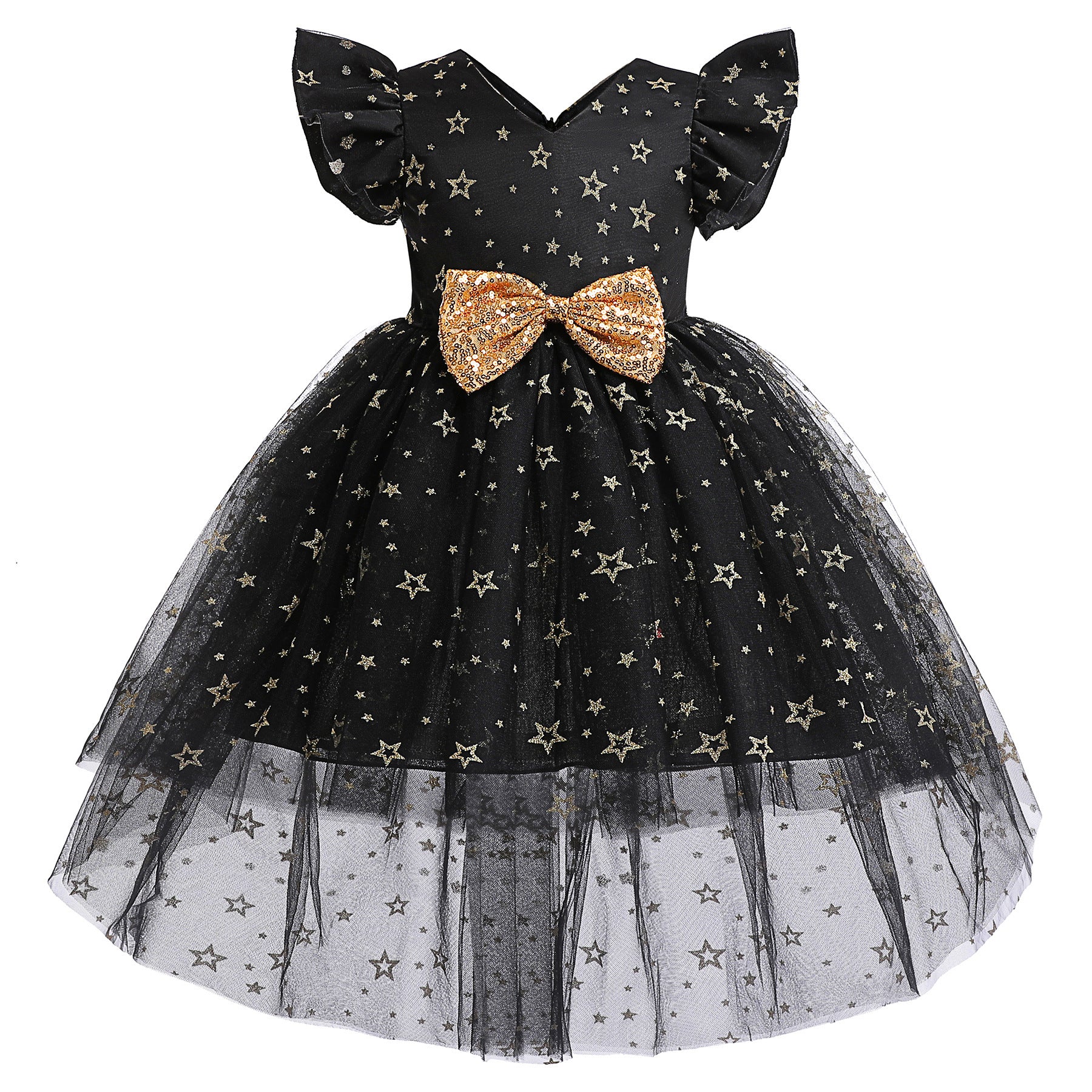 Kid Girls Princess Sequined Christmas Show Dress