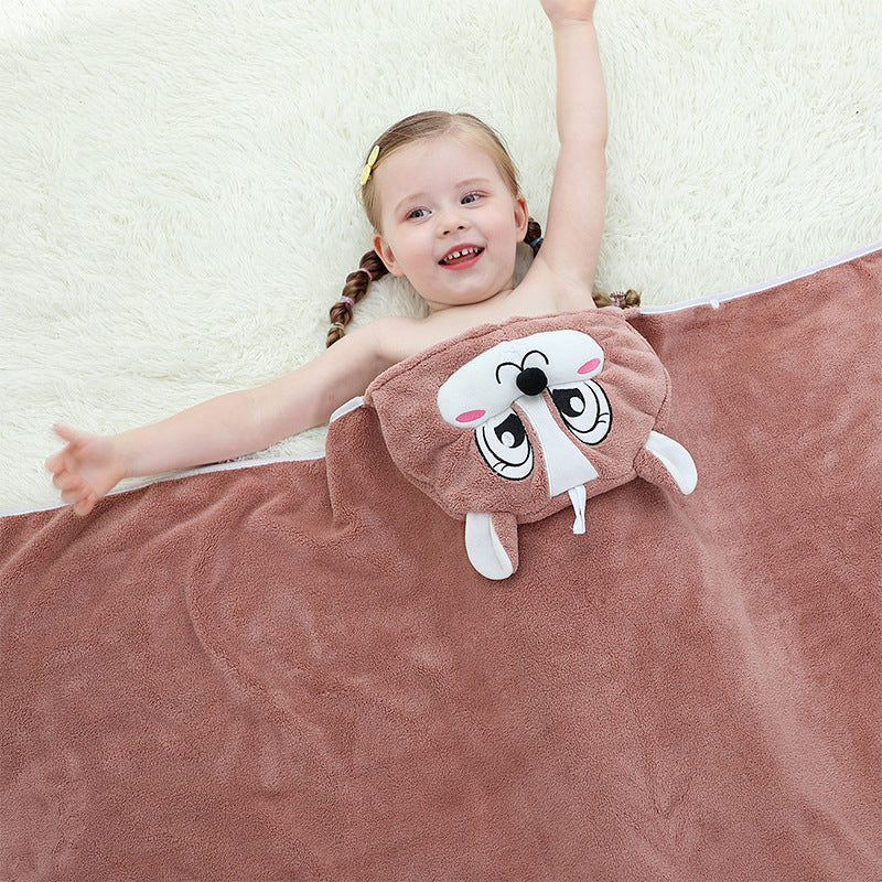 Kid Baby Summer New Cartoon Bath Towel Pajamas