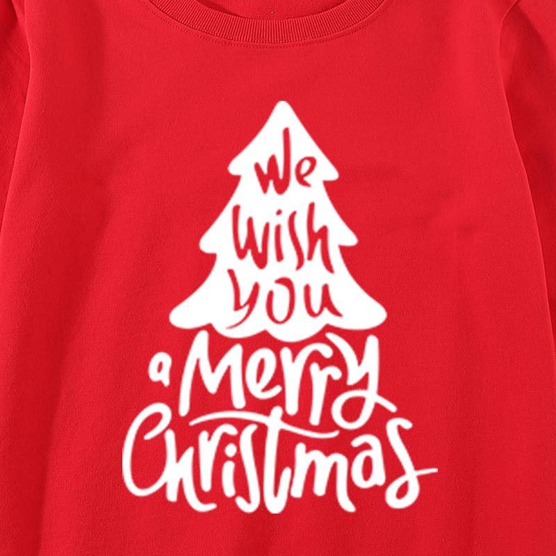 Family Matching Christmas Letter Printing Parent-child Hoodie