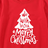 Family Matching Christmas Letter Printing Parent-child Hoodie