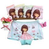 Kid Girl Cartoon Pattern Cotton Softwear Briefs Underwear 5 Packs