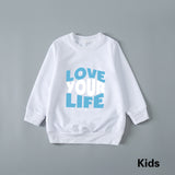 Family Matching Parent-child Father-son Round Neck Long Sleeves Shirts