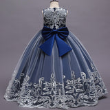 Kid Girl Princess Floral Lace Gown Sequins Gradual Change Dresses