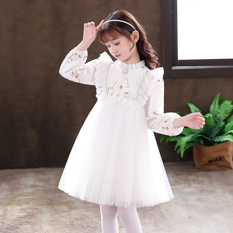 Girls Mesh Chiffon Princess Dress