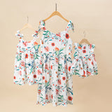 Family Matching Mother Daughter Strap Style Dress