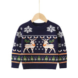 Kid Baby Boy Girl Christmas Moose Bottoming Sweater